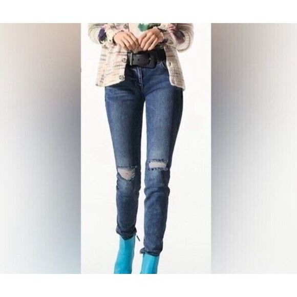 Cabi 4328 Skinny Jeans Women 2 NWT $142 Stretch‎ Cotton Pockets Distresed Blue - Picture 9 of 16